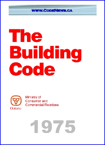 Cover of 1975 Ontario Building Code